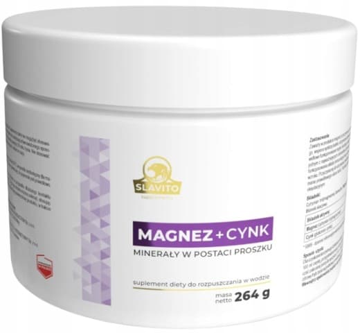SLAVITO Magnesium + Zink mineraler hår hud naglar nervsystem 264 g