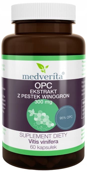 MEDVERITA OPC 95 % druvkärneextrakt 300 mg 60 kapslar.