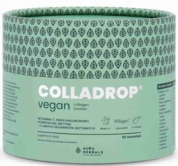 Aura Herbals Colladrop Vegansk kollagenbooster Vollagen veganskt kollagen 30 st