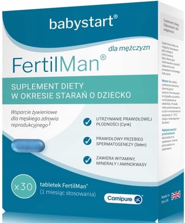 FERTILMAN förbättrar spermiekvaliteten 30 tabletter