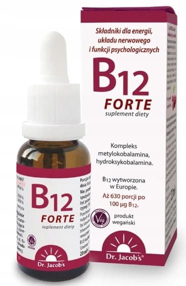 DR. JACOBS Vitamin B12 Forte energidroppar för nervsystemet 20 ml