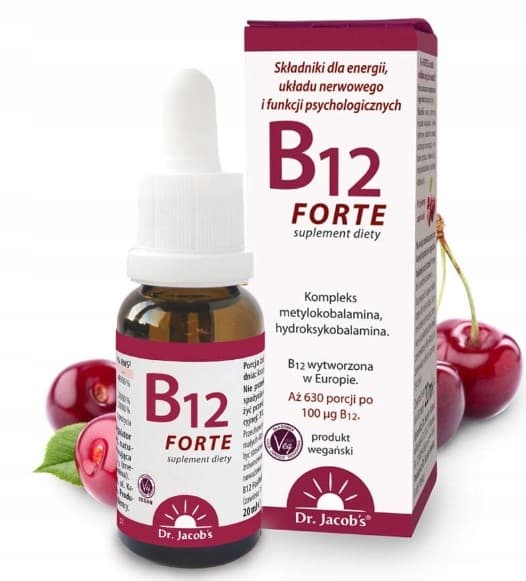 DR. JACOBS Vitamin B12 Forte energidroppar för nervsystemet 20 ml