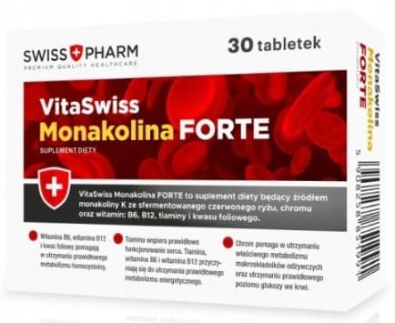 VitaSwiss Monacolina Forte kolesterol 30 tabletter
