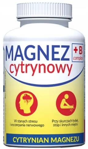 MAGNESIUMCITRIN + B-komplex MAGNESIUMCITRAT UNIPHAR 100 tabletter