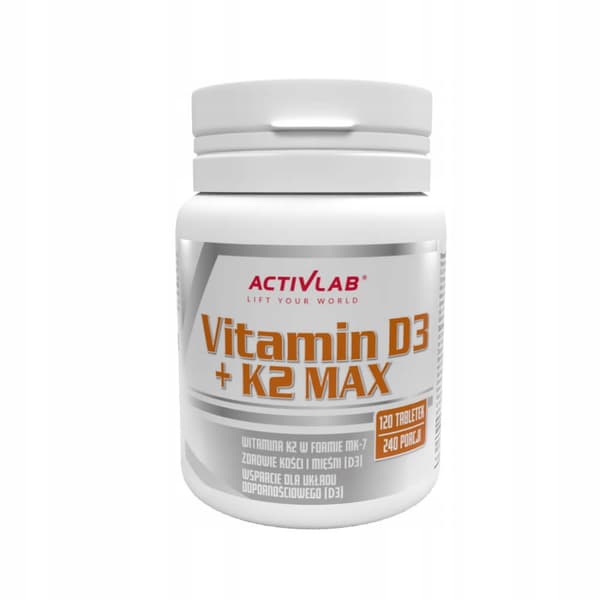 VITAMIN D3 + K2 MAX vitamin D och K ActivLab 120 tabletter