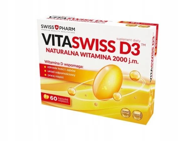 VITASWISS D3 2000 vitamin D immunitet 60 tabletter.