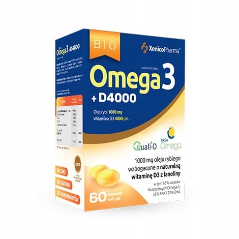 Bio Omega3 + vitamin D3 4000 60 kapslar.