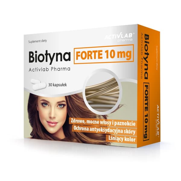 BIOTIN FORTE 10 MG hår hud naglar 30 tabletter.