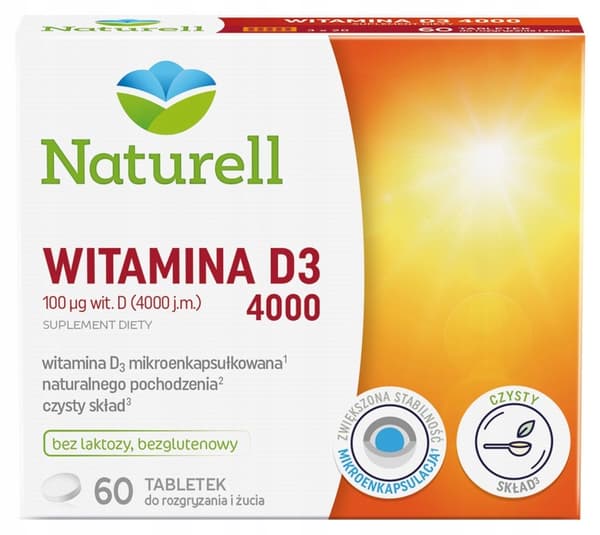 Naturell Vitamin D3 4000 60 pastiller