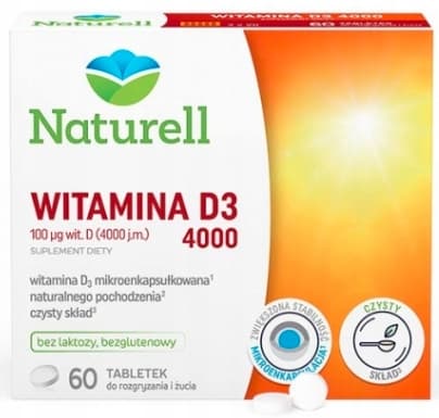 Naturell Vitamin D3 4000 60 pastiller