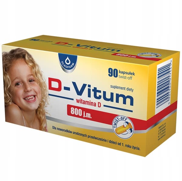 D-Vitum 800 IE vitamin D för barn 90 kapslar