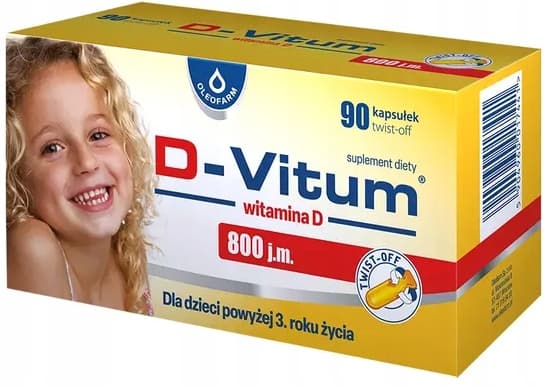 D-Vitum 800 IE vitamin D för barn 90 kapslar