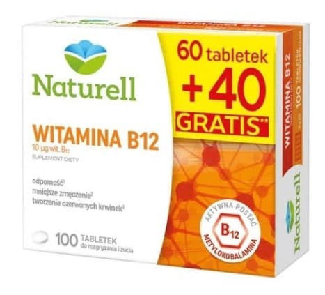 Naturell Vitamin B12 60+40 tabletter GRATIS