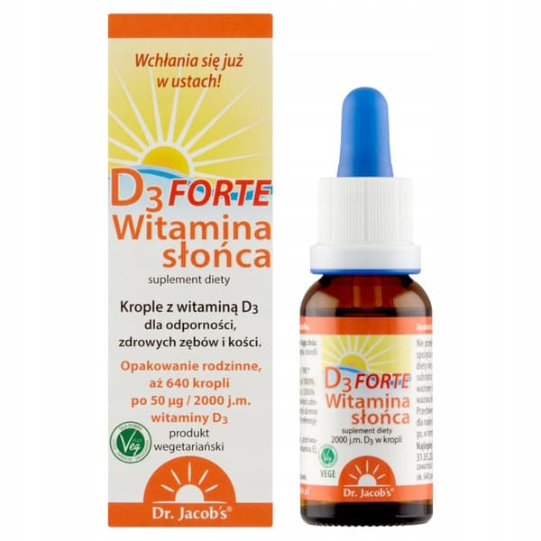 Dr. Jacobs Vitamin Sun D3 Forte 2000 droppar 20 ml