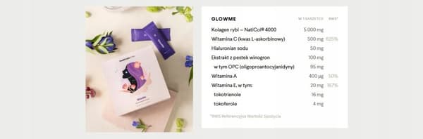 HEALTH LABS GlowMe kollagen slät hud 30 påsar