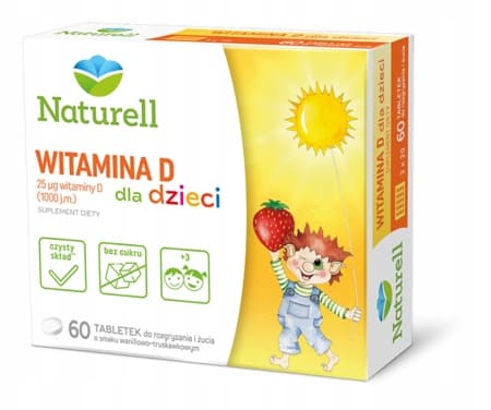 Naturell Vitamin D 25µg för barn tuggtabletter 60 bitar