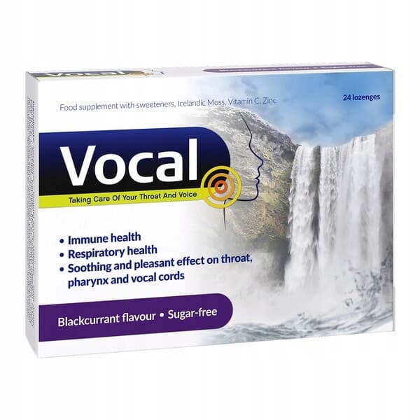 Vocal Blackcurrant 24 sugtabletter för hals och struphuvud