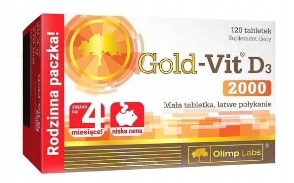 Olimp Gold-Vit D3 2000 Vitamin D3 120 tabletter
