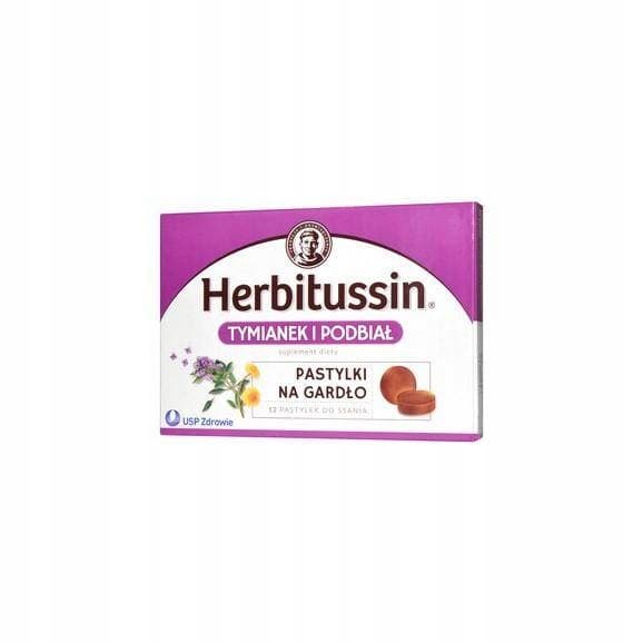 Herbitussin Timjan och Hästhov 12 sugtabletter