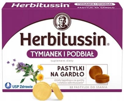 Herbitussin Timjan och Hästhov 12 sugtabletter