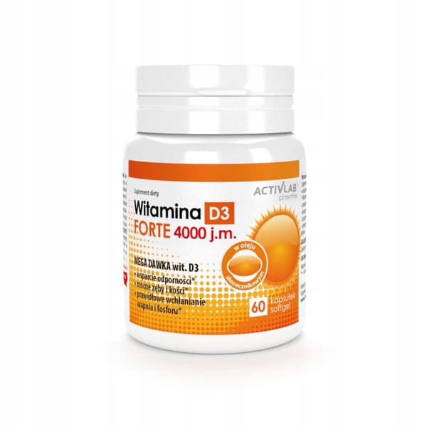 Vitamin D3 Forte 4000 IE x 60 kapslar Activlab