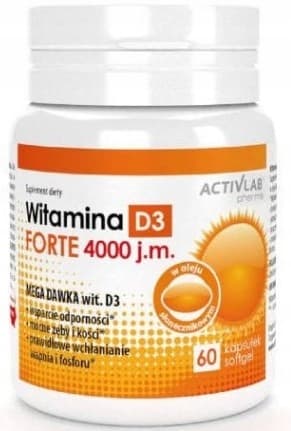 Vitamin D3 Forte 4000 IE x 60 kapslar Activlab