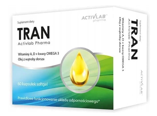 Activlab Tran 500 mg 60 kapslar. Vitamin AD + Omega 3