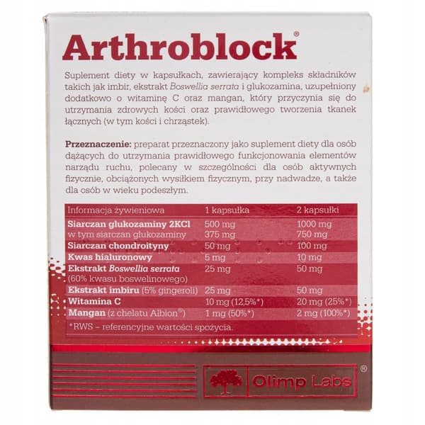 OLIMP ARTHROBLOCK 60 kapslar FRISKA BEN OCH LEDER