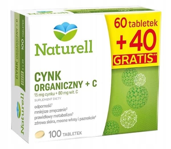 Naturell Organisk Zink + C-vitamin 100 tabletter
