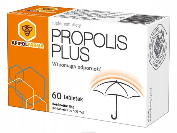 PROPOLIS PLUS stödjer immuniteten C-VITAMIN ZINK Farmina 60 tabletter.