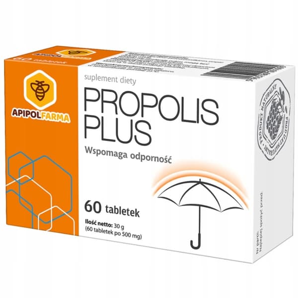 PROPOLIS PLUS stödjer immuniteten C-VITAMIN ZINK Farmina 60 tabletter.