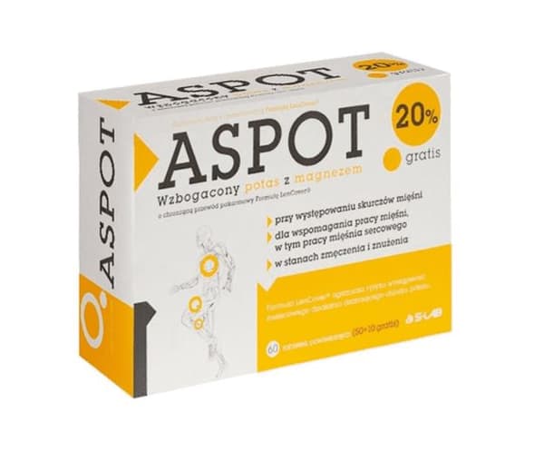 ASPOT kaliummagnesium HJÄRTMUSKLER 60 tabletter.