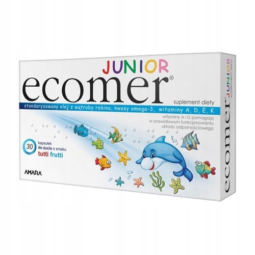 AMARA ECOMER JUNIOR omega 3 vitaminer ADEK 30 tyggekapsler