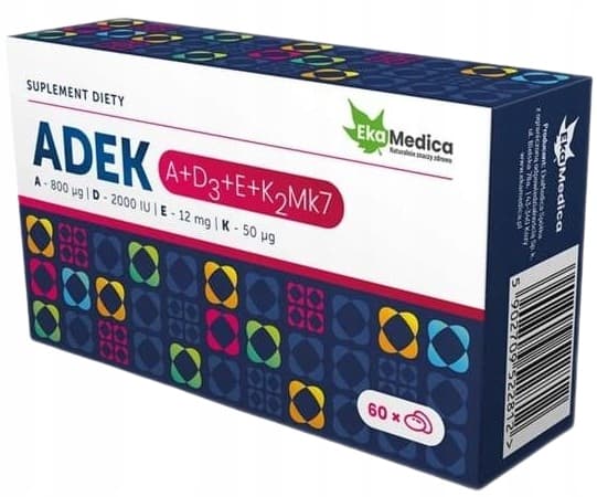 ADEK vitamin ADEK MK-7 BONE IMMUNITY Ekamedica 60 kapslar.