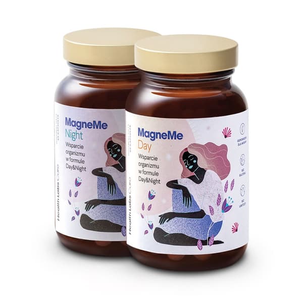 HEALTH LABS MagneMe magnesium vitamin B dag og nat 120 kapsler.