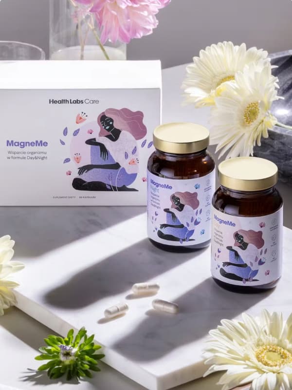 HEALTH LABS MagneMe magnesium vitamin B dag og nat 120 kapsler.