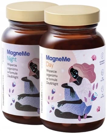 HEALTH LABS MagneMe magnesium vitamin B dag og nat 120 kapsler.