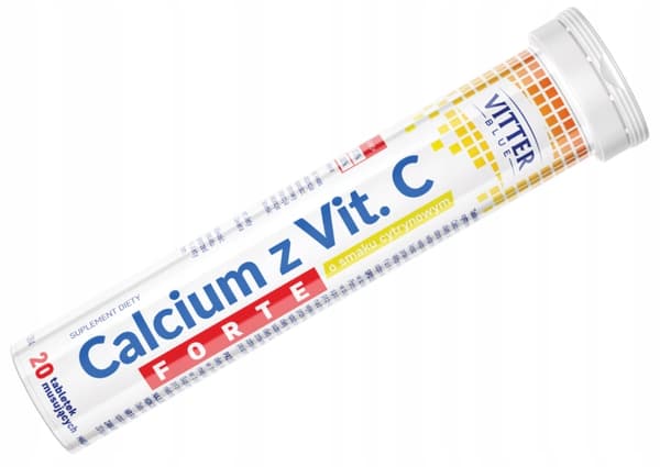 VITTER BLUE Calcium med C-vitamin Forte appelsin 20 brusetabletter