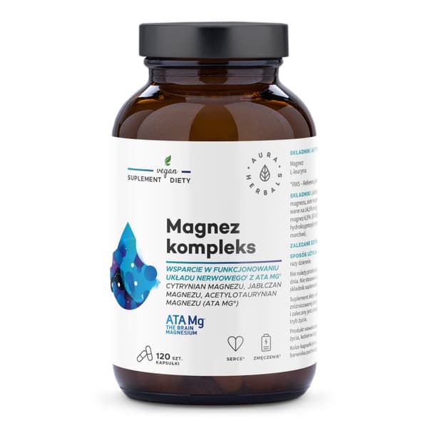 Aura Herbals MAGNESIUMKOMPLEX ATA Mg NERVSYSTEM 120 kapslar