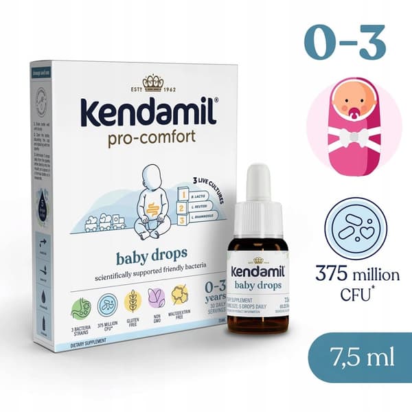KENDAMIL Pro Comfort dråber til børn PROBIOTIKA 7,5 ml