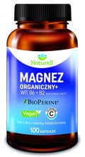 Miniatyrbild 4 av 4: Naturell ORGANISK MAGNESIUM + VITAMIN B6 + B2 B-vitamin 100 kapslar.