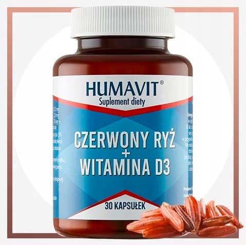 HUMAVIT Røde Ris + Vitamin D3 CIRKULATION IMMUNITET 30 kapsler.