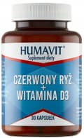 Miniatyrbillede 1 af 5: HUMAVIT Røde Ris + Vitamin D3 CIRKULATION IMMUNITET 30 kapsler.