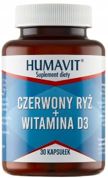 HUMAVIT Røde Ris + Vitamin D3 CIRKULATION IMMUNITET 30 kapsler.
