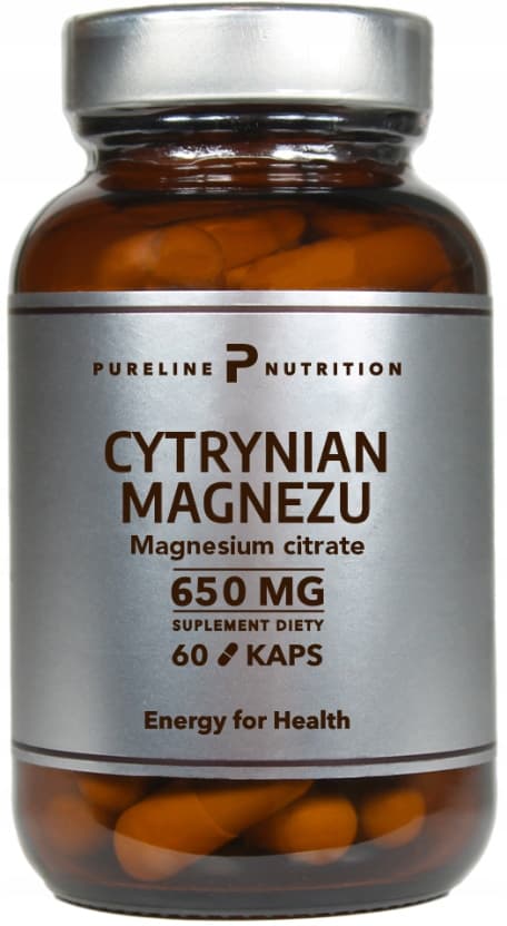 Pureline Nutrition Magnesiumcitrat 650 mg MAGNESIUM STRESS HJERTE 60 kapsler.