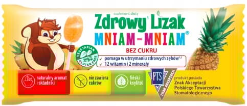 Hälsosam Lollipop YUM-YUM vitaminer mineraler ananassmak 40 st.