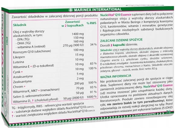 NucleVital Q Essence Complex koenzym Q10 60 kapslar.