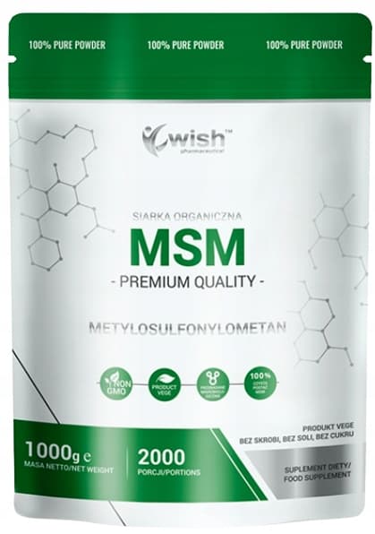 WISH MSM Organiskt svavel för leder, ben och hår VEGE 1 kg