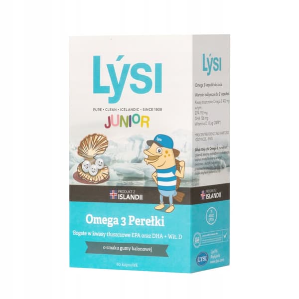 LYSI Junior Omega 3 Bubblegum-smaksatta pärlor