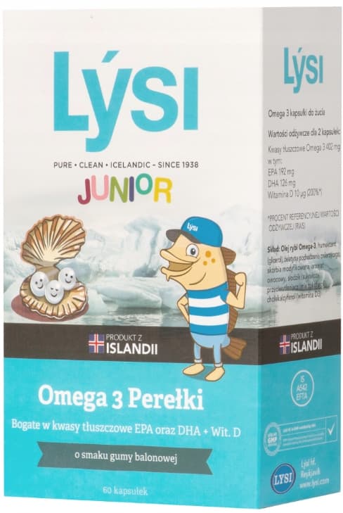 LYSI Junior Omega 3 Bubblegum-smaksatta pärlor